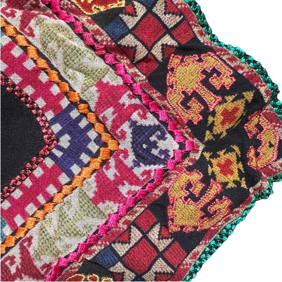 Anthropologie Tanvi Kedia Black Embroidered Bohemian A-Line Dress Size 2 - Picture 3 of 12